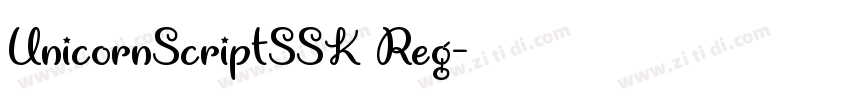 UnicornScriptSSK Reg字体转换